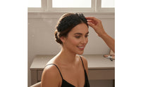 Rhinestone Headband Flexible Headband with Hairpin Pins Lace Headpiece for Bridesmaids, Prom