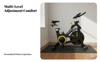 Adjustable Resistance Exercise Bike Silent Operation Indoor Cycling Bike 7.0KG Heavy Flywheel Fitness Equipment Compact Design