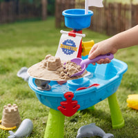 Pirate Ship Sand and Water Table Playset Sensory Pirate Ship Water Table Interactive for Young Children, Kids, Outdoor, Backyard, Sandbox