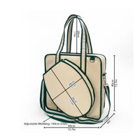 Portable Canvas Tennis Bag Shoulder Strap Tennis Racket Bag Zip Closure Sports Accessory Handsunrestricted Carry