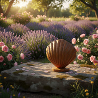 Shell Planter Textured Shell Flower Pot Sculptural for Patio, Balcony