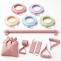 Multifunctional Pilates Bar Resistance Band Set for Women, High-Pull Training, Shoulder and Back Sculpting