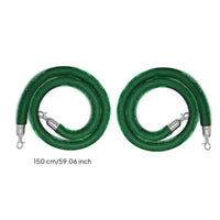 2 Pieces Swivel Hooks Velvet Barrier Rope Metal Fittings Stanchion Rope 1.5 M