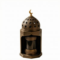 Resin Incense Burner Gilded Bronze Finish Decorative Resin Ornament Moon Shaped Finial