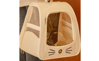 Soft-Sided Pet Carrier Backpack with Window Ventilated Cat Backpack with Mesh Breathable Covered Pet Bag Handsliberated for Cats, Small Dogs, Vet Visits, Outings