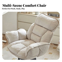 Upholstered rotate Chair Ergonomic Design Upholstered rotate Shell Chair Curved spinerest Easy Assembly for Students, Study Room