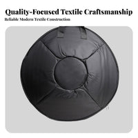 Backpack-Style Padded Handpan Bag Zipper Closure Handpan Carrying Bag Stitched Panel Drum Carrying Case Cushioned