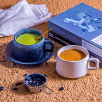 日式复古咖啡杯碟套装创意陶瓷拉花杯子家用高档精致马克杯牛奶杯