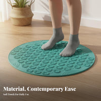 Non-Slip Slow Jogging Mat Shock Absorbing Foot Acupressure Mat Portable Design Foot Reflexology Pad High Elasticity for Beginners, Seniors, Indoor Exercise, Home Use, Office