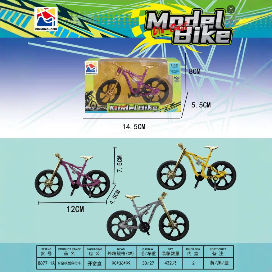 1:12 Scale Alloy Mountain Bike Model with Movable Wheels