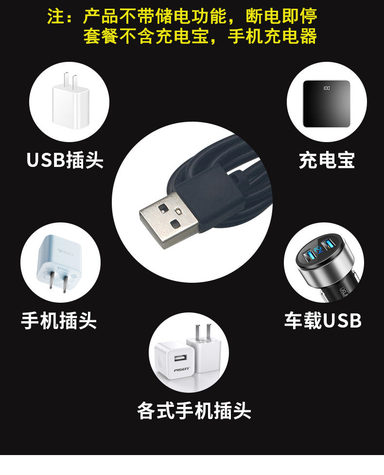 USB鱼缸养鱼氧气泵超静音打氧机小型增氧机家用增氧泵钓鱼专用 大气增强版 蓝色 10cm纳米盘/气量可调节