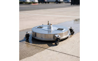 Stainless Steel Pressure Washer Surface Cleaner 4000 Psi Surface Cleaner with Wheels Two Rotating Pressure Washer Attachment with Quick Connect Rust-Proof for Professionals