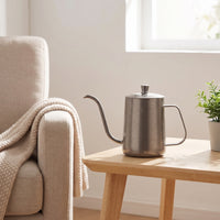 Exact Gooseneck Pour over Kettle Vintage Gooseneck Kettle Retro Coffee Pot with Lid 304 Stainless Steel for Baristas, Home Kitchen