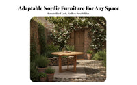 Nordic Design Patio Furniture Weather Resistant Teak Wood Garden Table Modern Design Outdoor Bar Chair for Restaurant Owners, Courtyard, Backyard