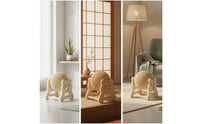 Cat Scratching Ball Sisal Scratching Ball with Wooden Frame Long-Lasting