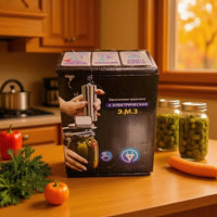 Stainless Steel Electric Jar Sealing Machine Countertop Jar Sealer Compact Appliance for Canners, Kitchen