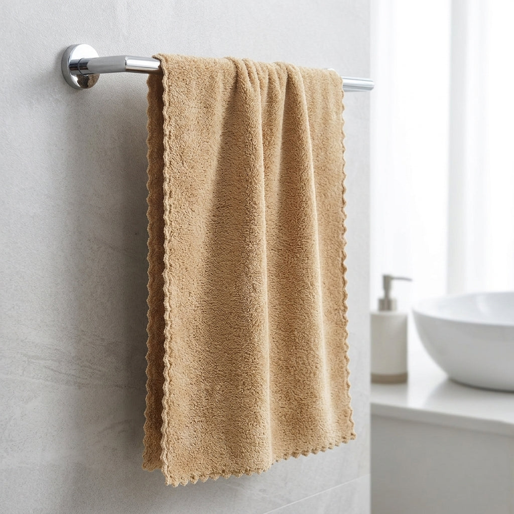 Microfibre Cloth and No-Shed Car Drying Towel, 35cm x 75cm Microfibre Cloth, High Absorbency Coral Fleece for Glass and General Household Cleaning