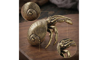 Hermit Crustacean Figurine Textured Tea Pet Realistic Tabletop Decor for Shelf