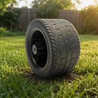 7-Inch Rubber Wheel 168 Mm Diameter Treaded Wheel Heavy Duty Outdoor Gear Wear Resistant for Camping, Lawn, Barbecue
