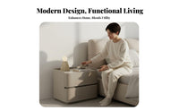 CumulusShaped End Table Cream and fashion Nightstand Light Luxury for Homeowners, Women