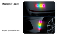 2 Pieces Self Car Reflective Sticker Easy to Install Reflective Car Sticker Waterproof for Drivers, Low Light Conditions, Parking