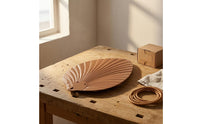 ABS Leaf-Shaped Fan Blade Glossy Ceiling Fan Blade Ribbed House Hardware Brown