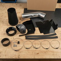 Heat Guard Cone Air Filter Kit Aluminum Tube Cold Air Intake Kit Silicone Couplers Engine Intake Assembly