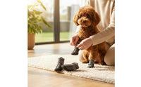 4 Pieces Small Dog Boots Wear-Resistant Waterproof Dog Shoes Reflective Strip Pet Supplies for Snowy