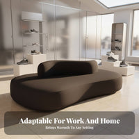 Double-Sided Configuration Curved configurable Sofa Minimalist design Lounge Seating Deep Seat Sectional Couch Ergonomic Support for Business Owners, Interior Designers, Homeowners, Reception Area, Hotel Lobby, Retail retail establishment, Living Room