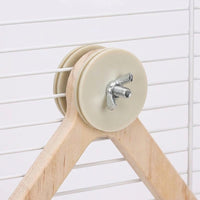 Pirate Ship Toy Rocking Perch Stand, Wooden Parrot Toy Arch for Bird Cage, Small Medium Parrot Enrichment and Entertainment Hanging Perch Toy Wood