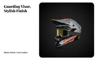Complete-Coverage Motocross Helmet Removable and Washable Liner Downhill Mountain Bike Helmet Sturdy Shell Secure Headwear for Off-Trail Riders, Women