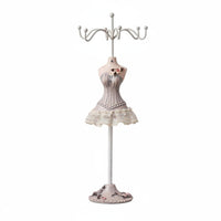 Decorative Mannequin Jewelry Stand Elegant Earring Necklace Holder Tabletop Jewelry Tree Display Sturdy for Dresser, Bedroom