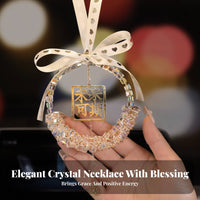 Sparkling Crystals Good Luck Car Charm Exquisite Design Good Luck Car Charm Easy to Hang for Gift Givers, Spirituality Enthusiasts