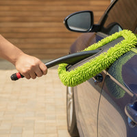 Car Dusting Mop Chenille Car Duster with Long Handle Washable Detachable for Garage