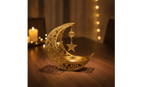 Moon Tray with Star Charm Multipurpose Display Holder Versatile Ornament for Eid