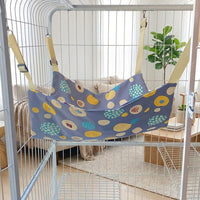 Hanging Cat Bed and Reversible Woven Material Cat Swing, Single Layer Cat Hammock, Breathable Cooling Cat Cage Accessory for Indoor Sleeping Use