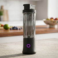 USB Rechargeable Portable Juicer Cup Cordless Handheld Blender Cup Compact Blender with 12-Blade Head Powerful for Travelers