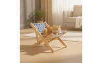 Cat Lounger with Wooden Frame Cat Lounger Contemporary Pet Bed for Home