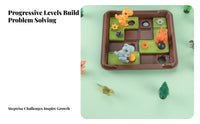 Logical Reasoning Training Dinosaur Reasoning Board Game Educational Dinosaur Sliding Brain-Teaser Parent-Child Interaction for Children
