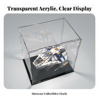 Acrylic Display Box High Clearness Acrylic Display Case Glueless Structure Dustproof Figure Container for Collectors, Hobbyists