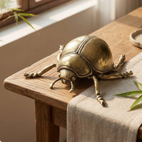 Figurine Carved Brass Retro Desktop Ornament for Tea Table