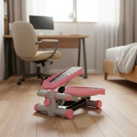 Compact Stepper Machine Foldable Stair Stepper with Display Slim Pedal Exerciser with Hydraulic Resistance Stable for Apartment Dwellers, Beginners, Office