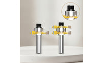 2 Pieces Interlocking and Groove Router Set Burr-Smooth Joinery Router Sturdy