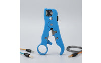 ABS Manual Cable Stripping Plier Spring-Action-Loaded Coaxial Cable Stripper Replaceable Blade Hand Tool Integrated Cutting Blades