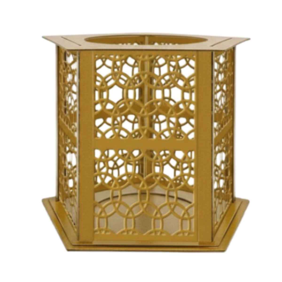 Gold Hollow Candle Holder Christmas Gift Candlestick for Living Room