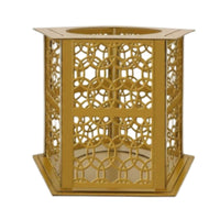 Gold Hollow Candle Holder Christmas Gift Candlestick for Living Room