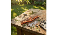 Orange Curved Base Grass Trimmer Cleaning Brush Sturdy Trimmer Head Brush Long-Lasting Steel Wire Heavy-Duty