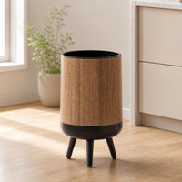 Trash Can with Legs Easy to Clean Elevated Waste Bin Sleek for Living Room
