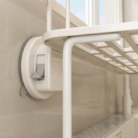 Bathroom Sink Organizer and Kitchen Sponge Holder with Drain Rack, Wall Mounted Aluminium Dish Cloth for Students and Dorm Room