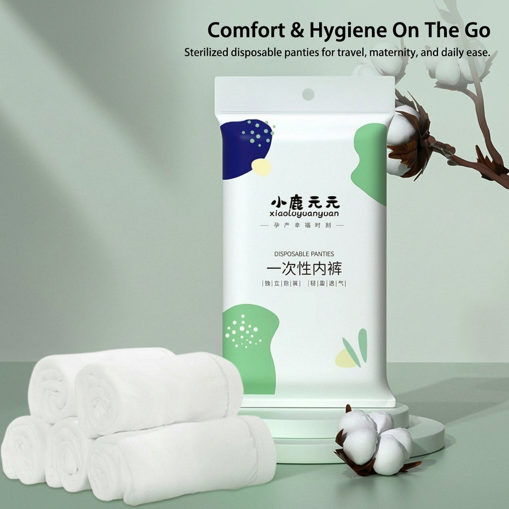 Incontinence Pants Women Maternity Underwear for Postpartum Recovery, Individually Wrapped Single Use Soft Blend Material